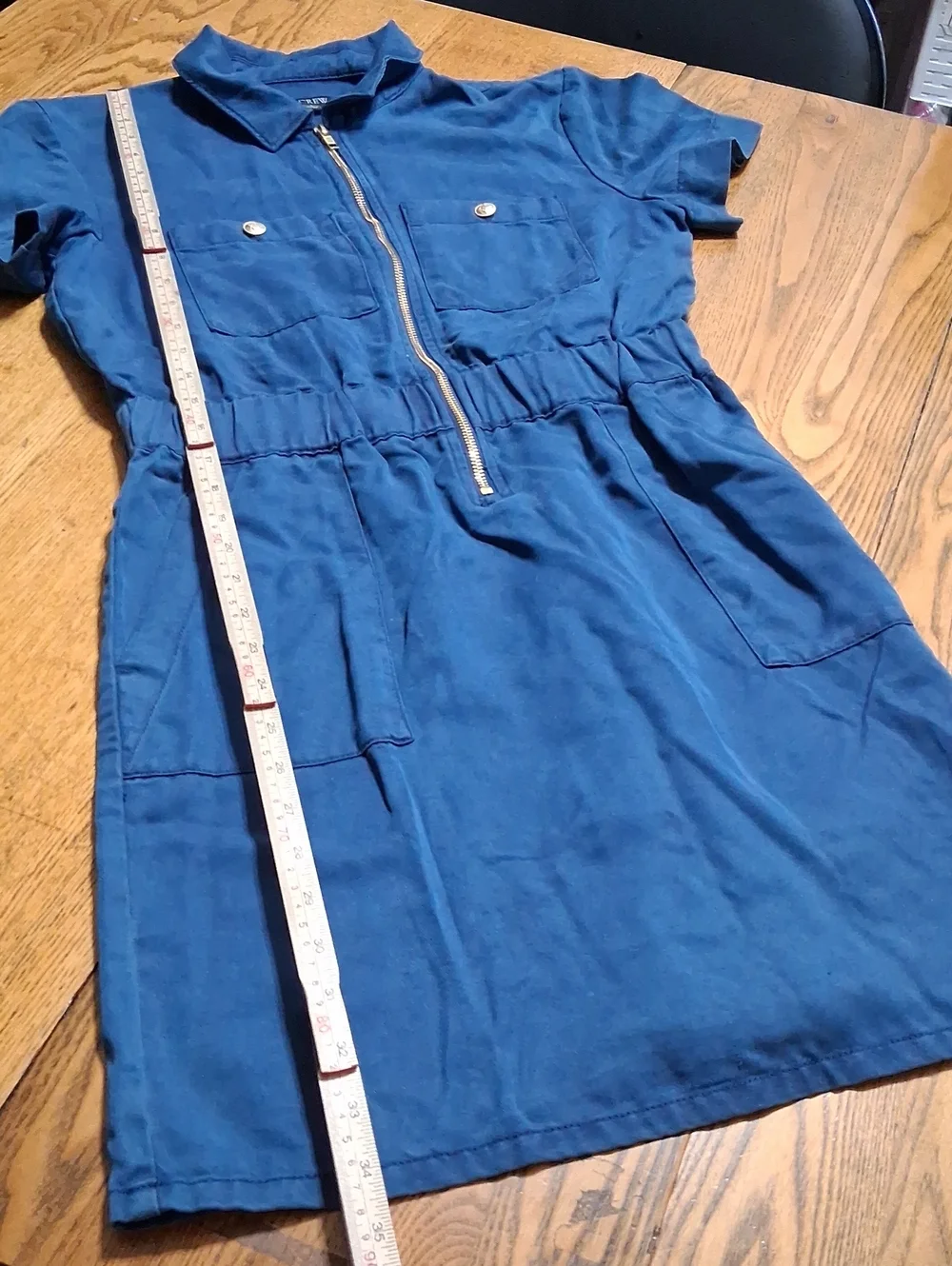 J.CREW Women Dress 2 Blue Short Sleeves Used Preowned  Jcrew